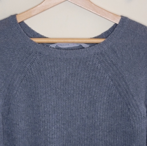 Athleta | Dark Gray Kennewick Crew Merino Blend Knit Sweater Size Small - Picture 2 of 5